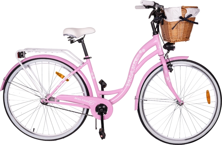 Vélo de ville MalTrack 28" singlespeed Milk Pink + White - 1 pièce
