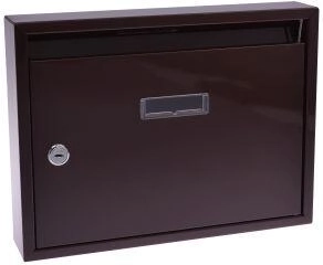 Boîte aux lettres pour immeuble 320 × 240 × 60 mm marron sans trous