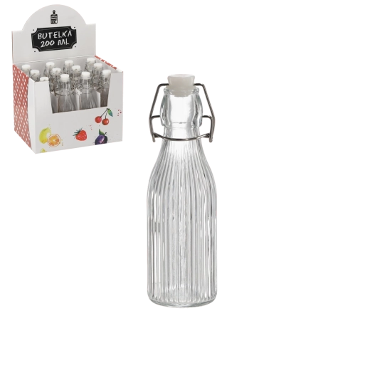 Bouteille ronde 200 ml avec fermeture mécanique