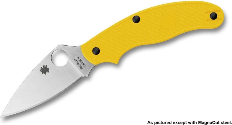 Couteau de poche Spyderco UK Penknife Salt jaune, 7,5 cm, satin, FRN