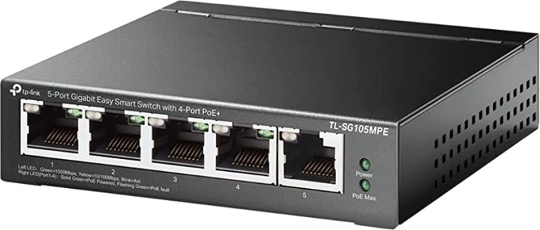 TP-Link TL-SG105MPE commutateur Gigabit PoE+ intelligent à 5 ports