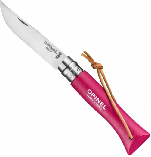 Opinel N°06 Trekking Raspberry couteau de poche, hêtre rose