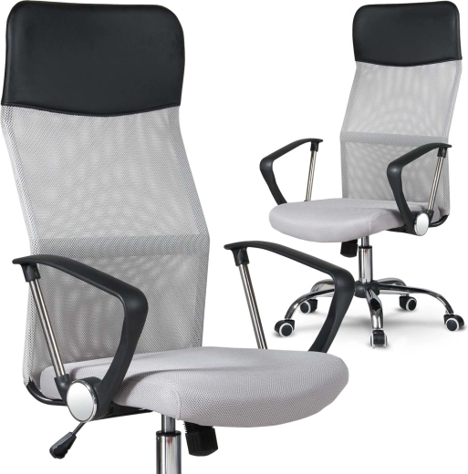 Chaise de bureau Sofotel Sydney en micro-maille gris clair