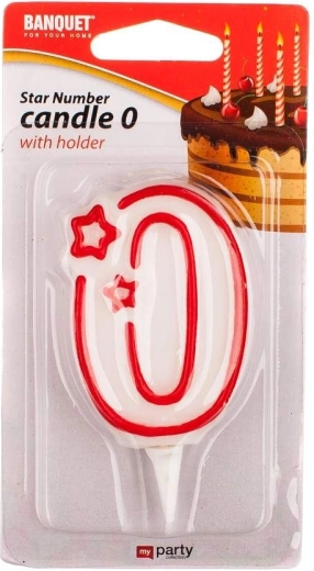 Bougie d’anniversaire chiffre 0