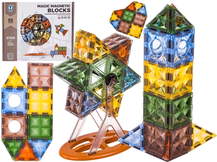 Jeu de construction magnétique 55 pièces