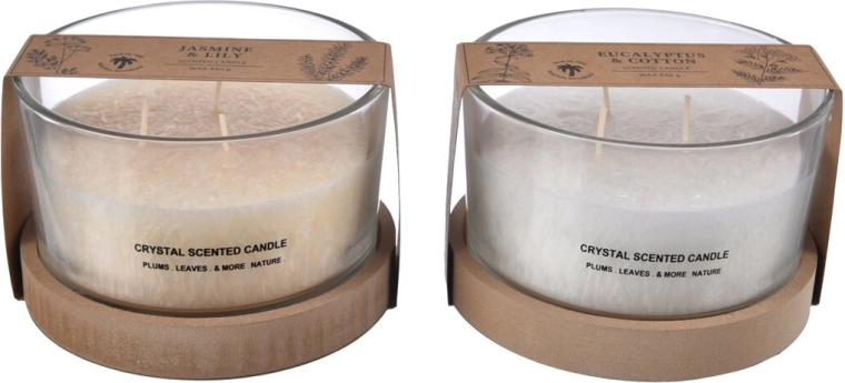 Bougie parfumée ECO en verre 440 g (2 variantes)