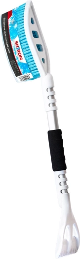 Raclette à glace avec balai SHERON blanc/bleu