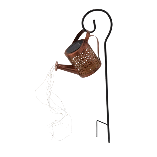 Arrosoir solaire de jardin avec lumière LED, blanc chaud, 37 LED