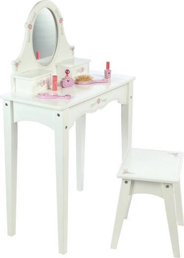 Coiffeuse en bois blanche Tidlo