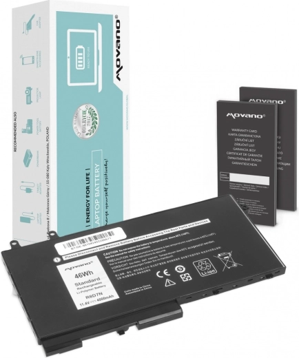 Batterie Movano R8D7N pour Dell Latitude 5410/5411/5500 et Precision 3541/3550 (46 Wh)