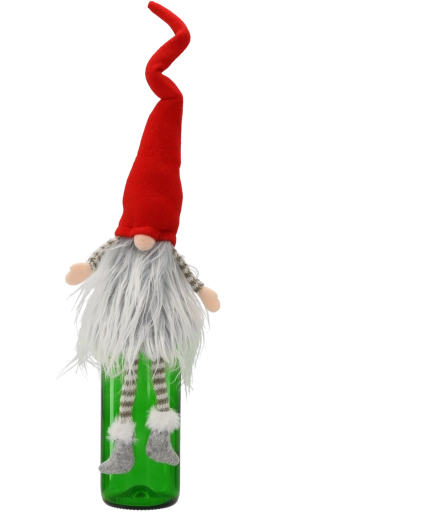 Lutin décoratif de Noël – housse pour bouteille de vin