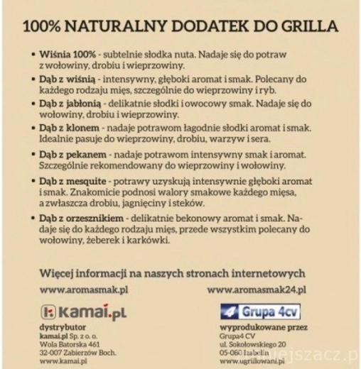 Granulés fumants chêne et érable AROMA SMAK