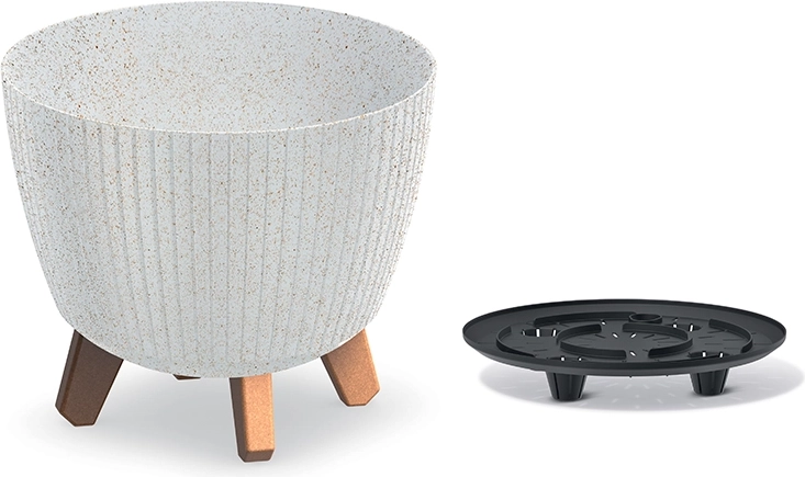 Pot Lamia Eco Wood 23,2 cm blanc