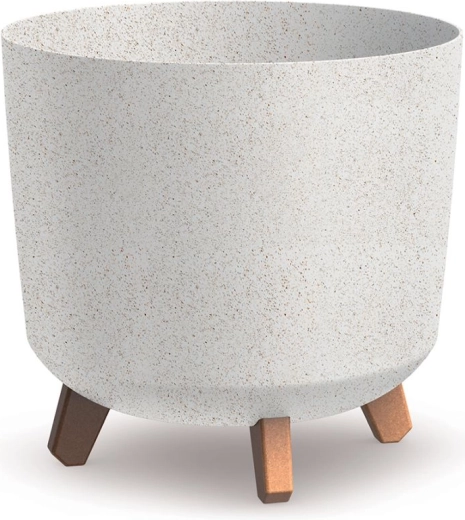 Cache-pot Gracia Tubus Eco Wood 30 cm blanc