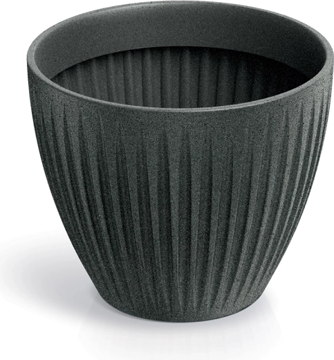 Pot de fleurs Latia Round 30 cm – granit noir