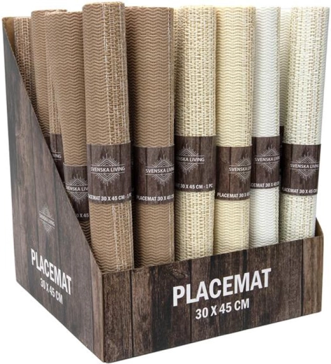 Set de table 30 × 45 cm en polyester, assortiment de couleurs