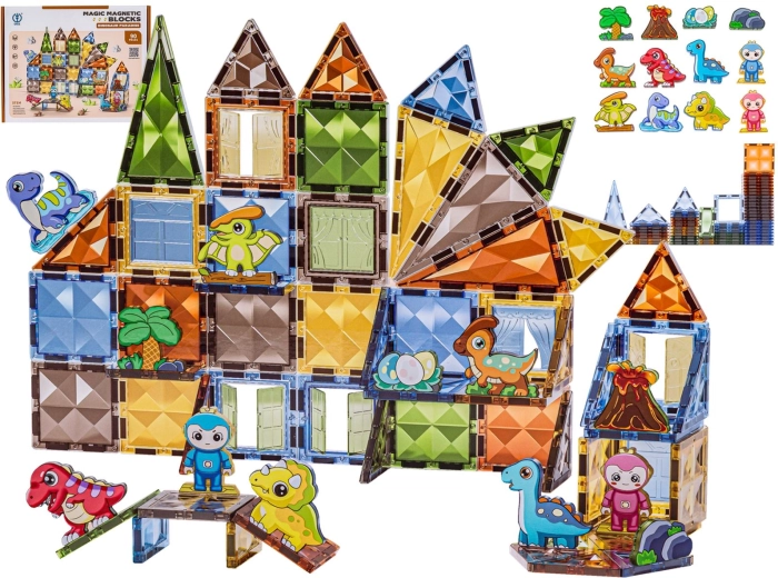 Jeu de construction magnétique dinoparc – 90 pièces