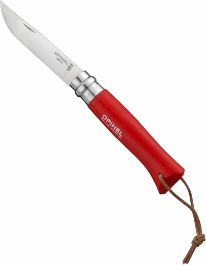 Opinel N°08 Trekking Red couteau de poche 8,5 cm, hêtre rouge