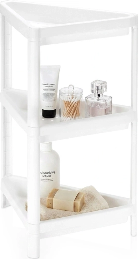 Storage Solutions étagère d’angle de salle de bain à 3 niveaux 44 × 33 × 71 cm