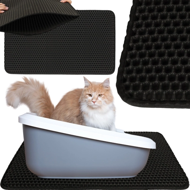 tapis imperméable à double couche pour litière de chat 40 × 60 cm