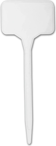 Étiquettes en plastique pour plantes 15 × 5,5 cm, blanches, lot de 10