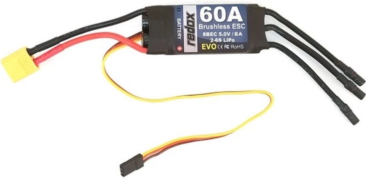 Régulateur de vitesse Redox Evo 60A pour moteurs brushless - 1 pièce
