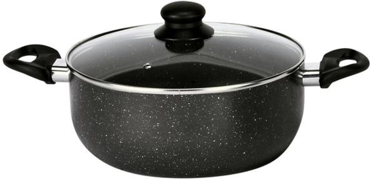 Casserole avec couvercle en verre 20 cm avec revêtement antiadhésif Xylan