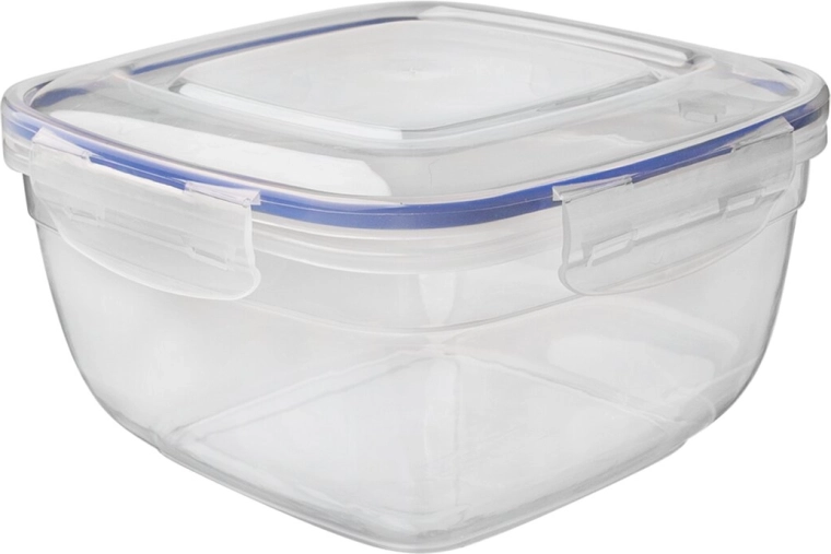 Boîte alimentaire en plastique carrée Prim avec joint d’étanchéité 0,275 l