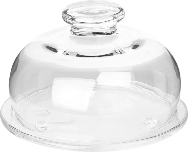 Cloche en verre pour fromage avec plateau 22 cm