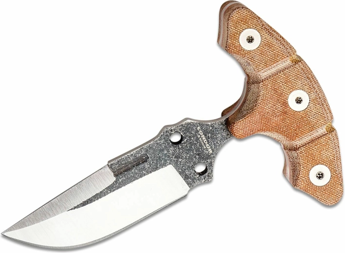 Dague tactique Condor Tactical P.A.S.S. EDC 10 cm, Micarta marron, étui en cuir