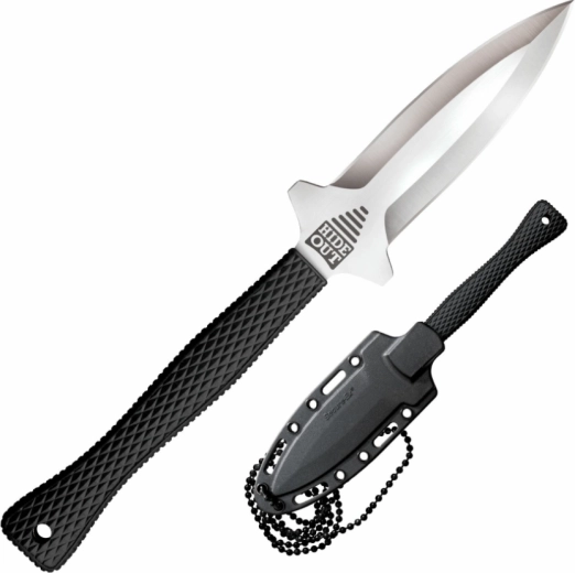 Couteau de cou Cold Steel Hide Out 7,6 cm avec étui Secure-Ex