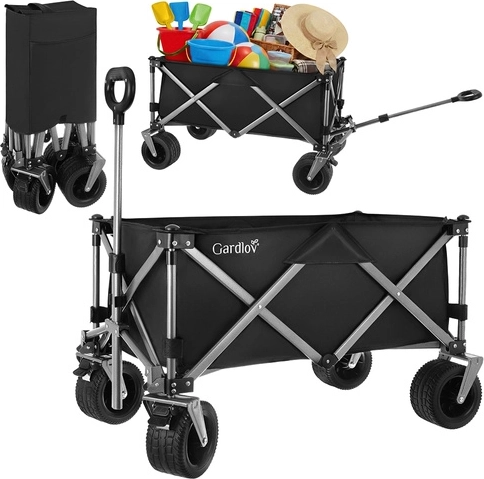 Chariot de jardin et de plage pliable 150 l, 200 kg GARDLOV