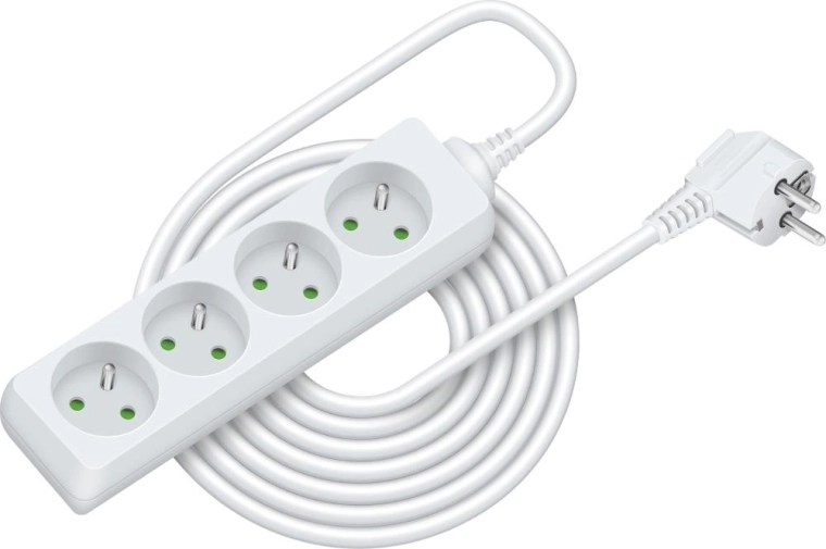 Rallonge électrique RETLUX avec 4 prises, 7 m