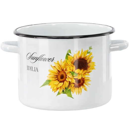 Faitout émaillé avec tournesol 5,5 l, 22 cm