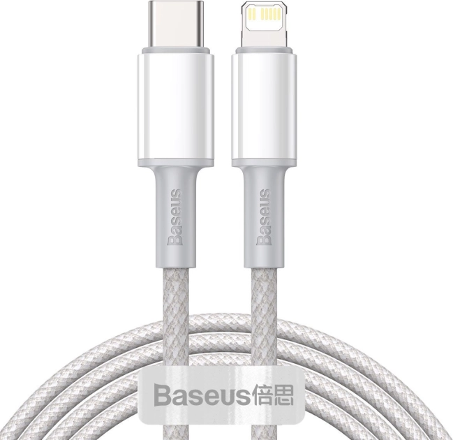 Câble USB-C vers Lightning Baseus à haute densité de tressage, 20W, PD, 2m
