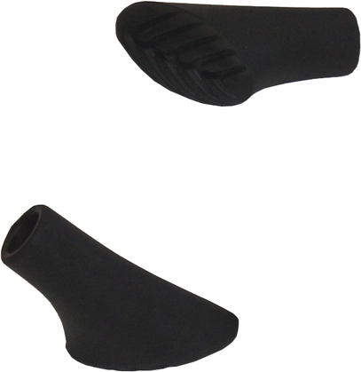 Embouts de rechange en caoutchouc ACRA (patins ovales) pour bâtons de trekking - 1 paire