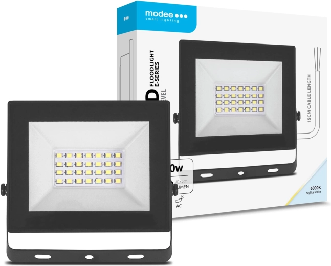 Modee projecteur LED E‑series Slim 20 W, 1600 lm, 120°, 6000 K, IP65