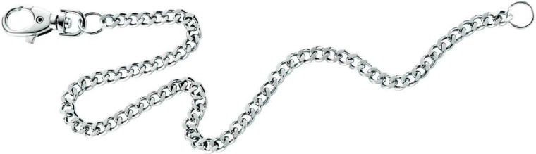 Chaîne à maillons avec mousqueton et anneau porte-clés 43 cm
