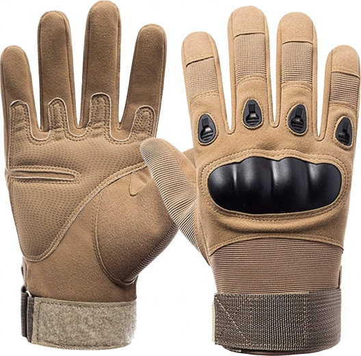 Gants tactiques de combat survival pour moto et travail, marron, taille L