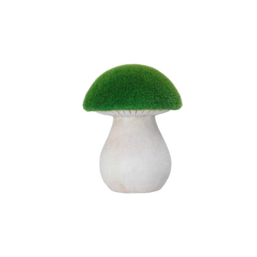 Figurine de jardin cèpe au chapeau vert 14 × 14 × 18 cm