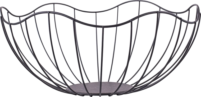 Panier en métal filaire Altom design, noir, 28 × 12 cm