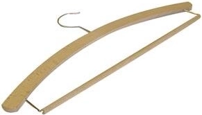 Cintre de penderie pour homme en bois avec crochet pivotant, ciré, taille L