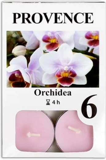 Bougies chauffe-plat orchidée 6 pcs