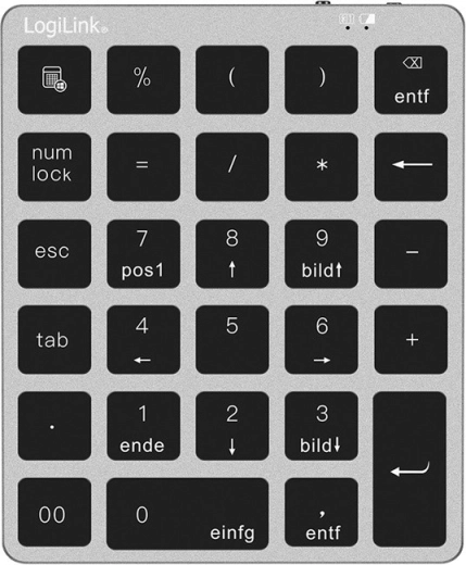 Pavé numérique sans fil Bluetooth 5.0 à touches silencieuses