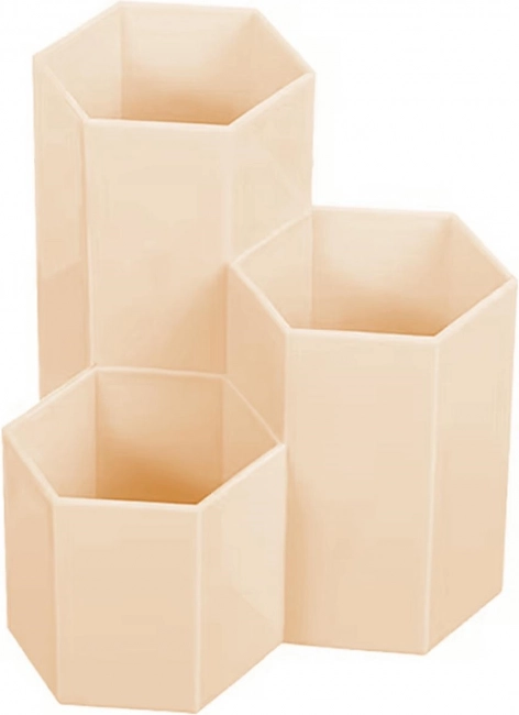 Organiseur rose pour pinceaux de maquillage