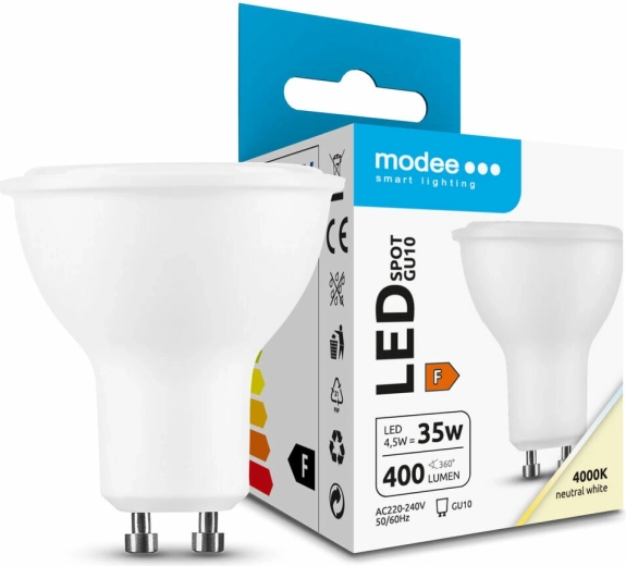 Ampoule LED GU10 4,5 W 400 lm blanc neutre MODEE LIGHTING