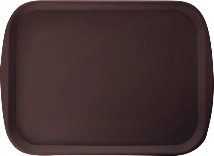 Plateau de service en plastique (UH) marron 44 × 31,5 cm