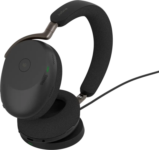 Casque sans fil Jabra Evolve3 85 MS avec station de charge, noir