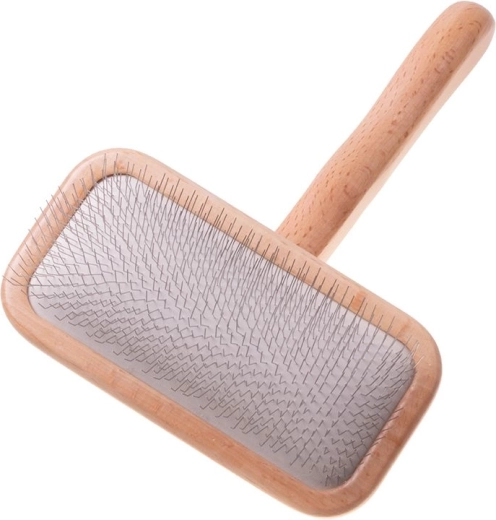 Peigne en bois de hêtre dense pour le pelage des chiens/chats, taille M - 11,5 cm