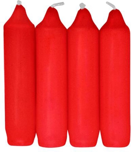 Bougies de l’Avent PROVENCE rouges 10 cm (lot de 4)